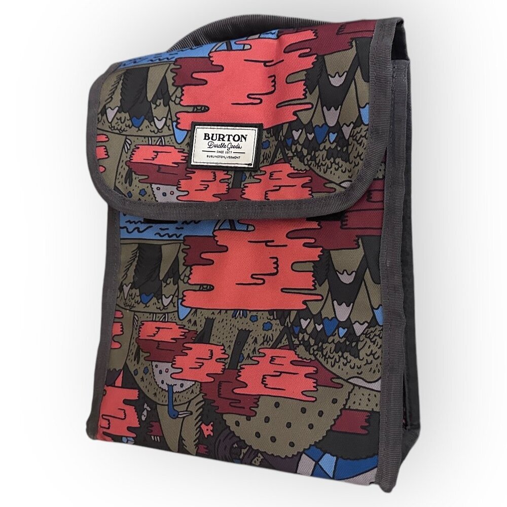 Burton Snowboards Insulated Lunch Bag Forest Print - Small Puncture on Interior